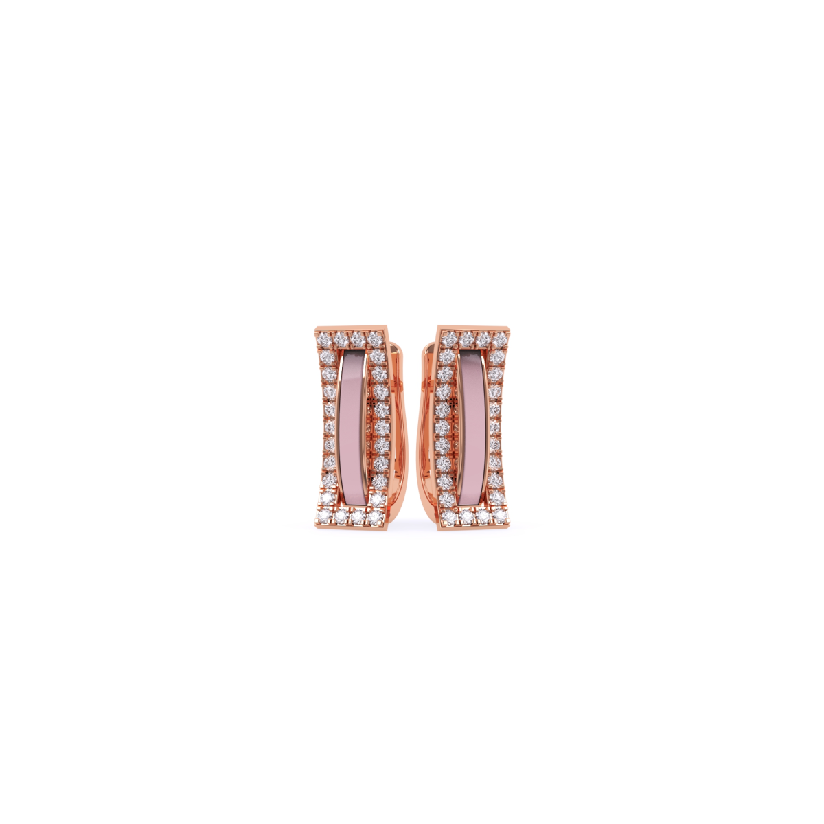 Impressive Round Diamond Hoop Earrings